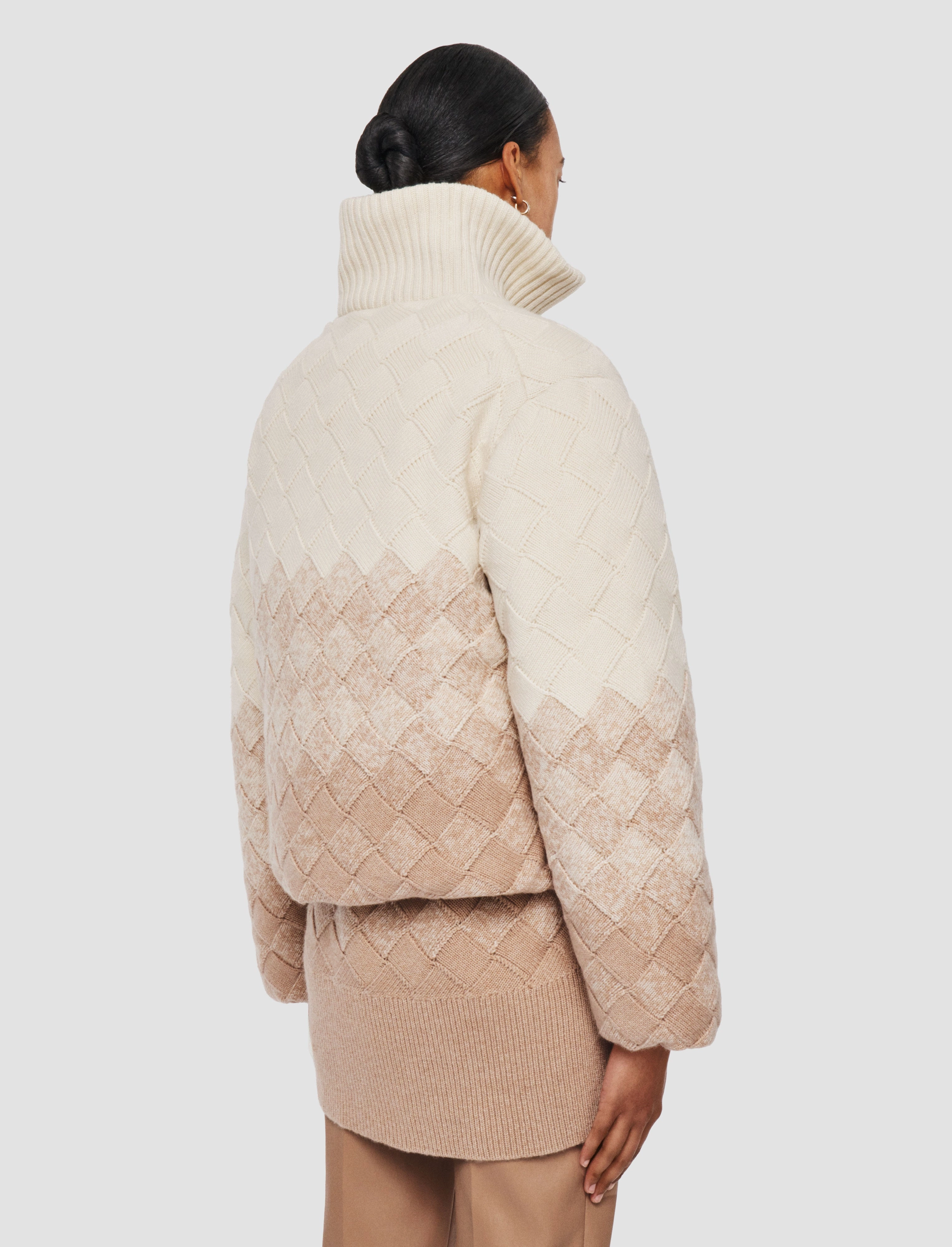 Weave Knit Puffer Jacket Custom - made petite size