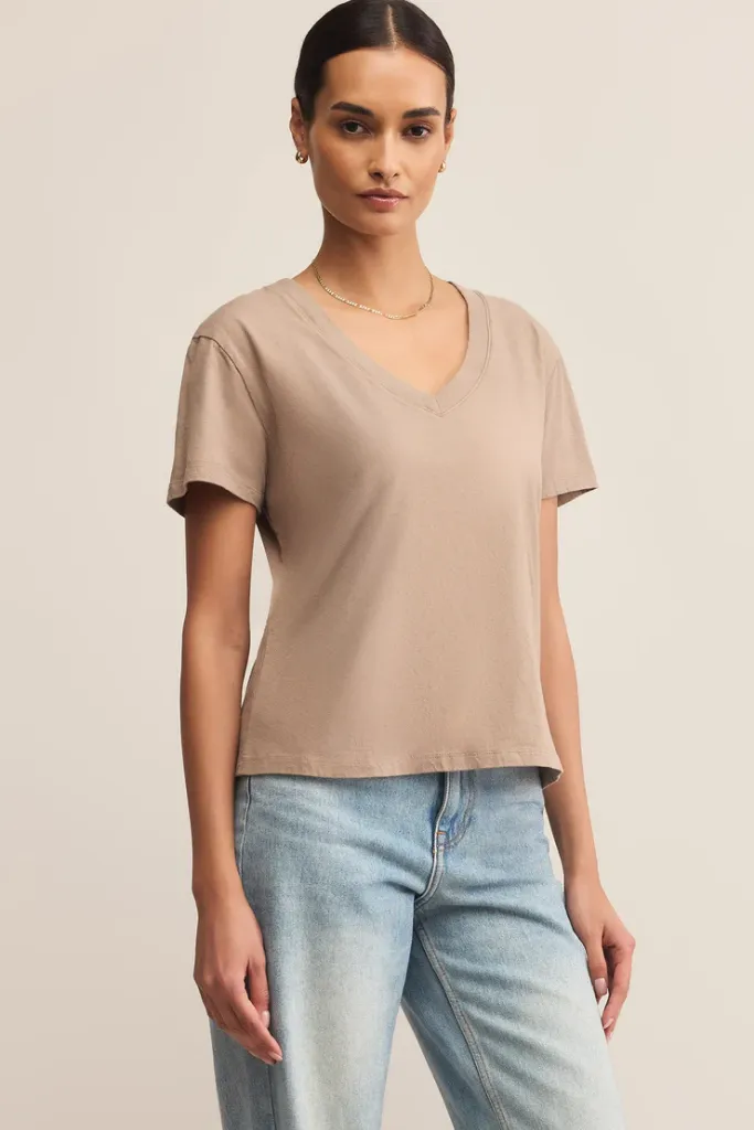 Sporty T-shirt ReflectiveTrims Weekdays V Neck Tee by Z Supply