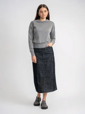 Aspect Black Corduroy Skirt WB5CPT7272 Outfit Focused All Day Look