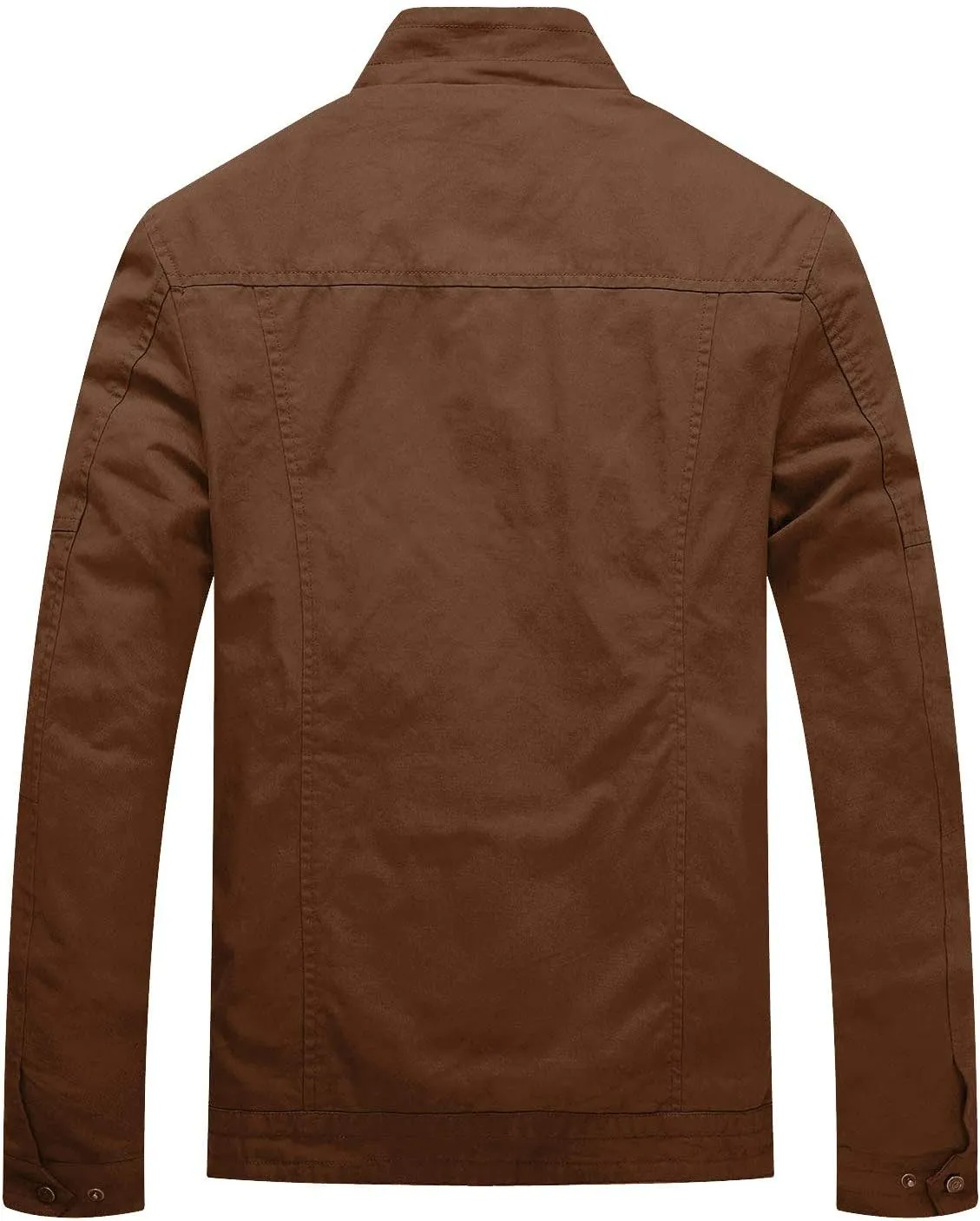 WenVen Men's Spring Canvas Military Style Jacket Casual Lightweight Cotton Coat