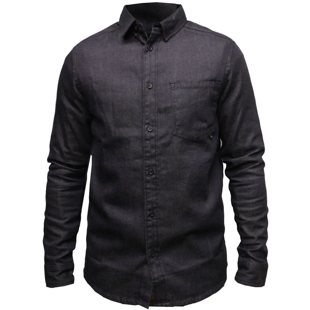 Wesc Eric Denim Long Sleeve Shirt Fine Indigo Blue