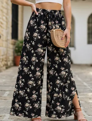 Modern Relaxed WIDE LEG PANTS WITH LOUD PRINT
