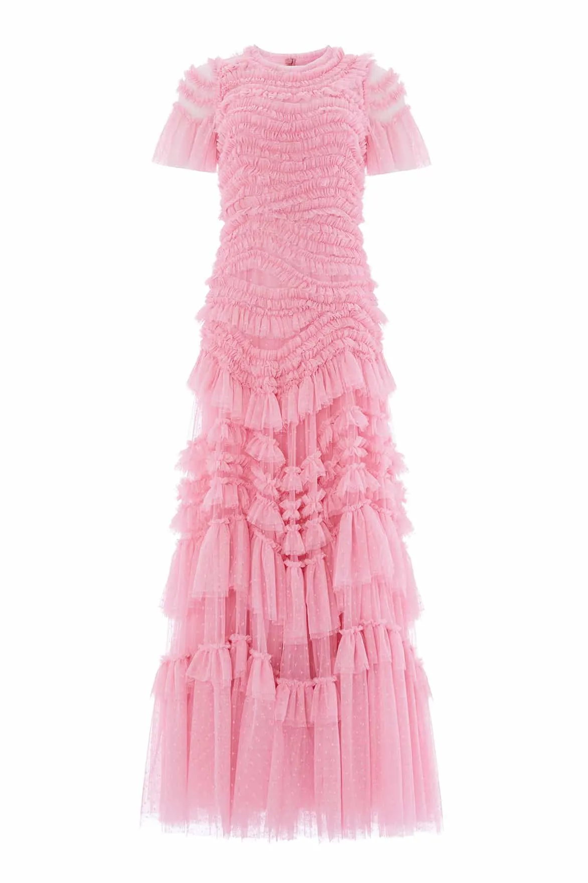 Wild Rose Short Sleeve Gown relaxed elegance Silky Silhouette