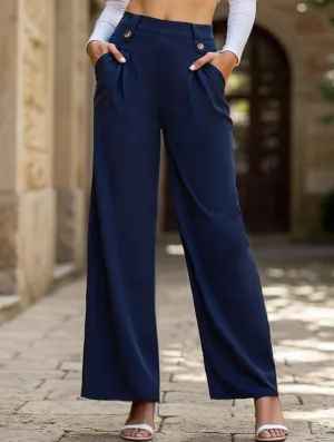 SOLID COLOR SLIM FIT STRAIGHT LEG PANTS_CWBLP0476 Sport Comfort