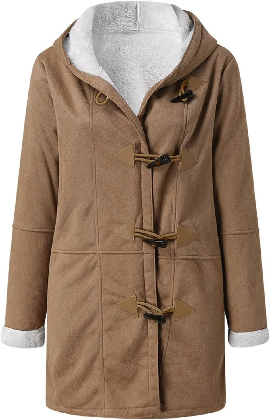 Winter Coats for Women Thick Warm Fleece Lined Waterproof Rain Coats Zip Up Hooded Outdoor Thick Jacket with Pockets