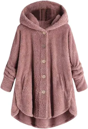 Winter Jackets Women Sherpa Lined Jacket Maternity Winter Coat Plus Size Hooded Sweater Oversized Hoodie