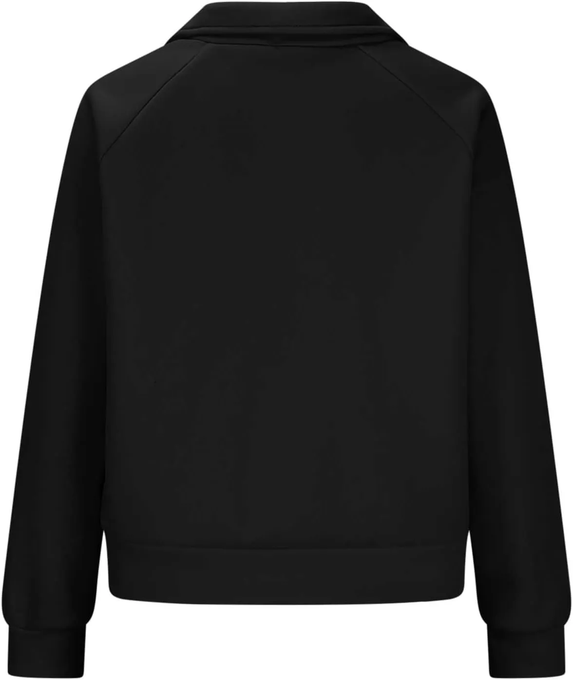 Women Casual Half Zip Sweatshirts 2024 Fall Trendy Long Sleeve Loose Tops Y2K Cropped Pullover Oversized Preppy Clothes