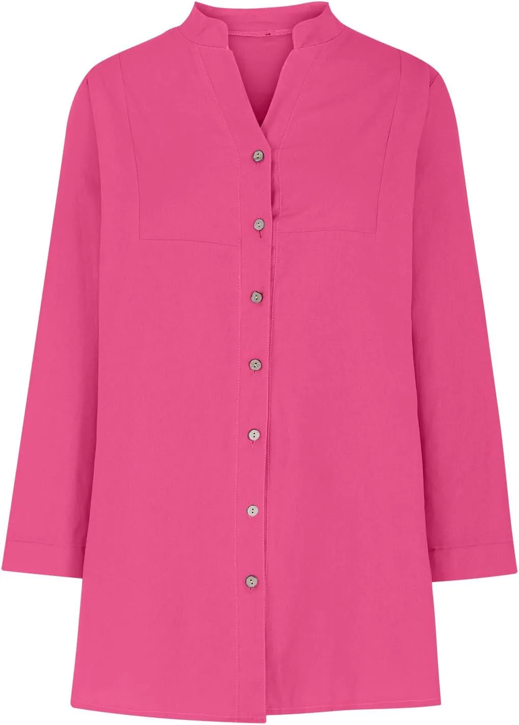Women Cotton Linen Shirt Dressy Casual Button Down Tunic Dress Tops 2025 Summer Long Sleeve Beach Cover Up Tunic Tees