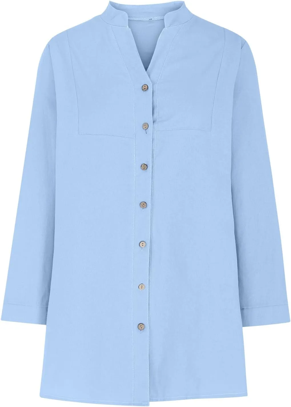 Women Cotton Linen Shirt Dressy Casual Button Down Tunic Dress Tops 2025 Summer Long Sleeve Beach Cover Up Tunic Tees