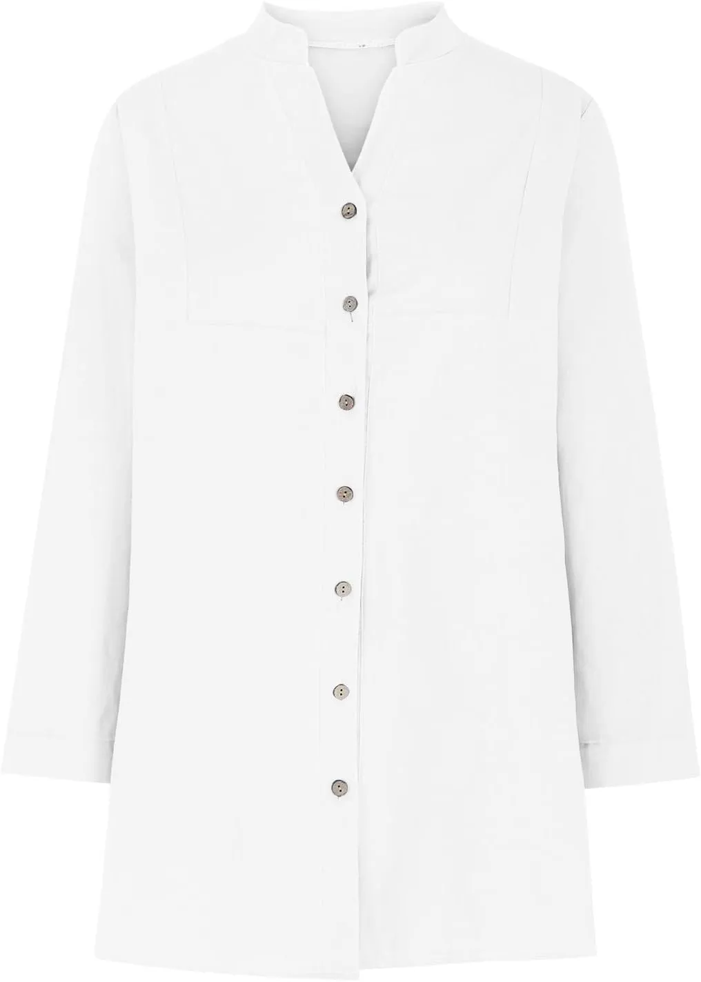 Women Cotton Linen Shirt Dressy Casual Button Down Tunic Dress Tops 2025 Summer Long Sleeve Beach Cover Up Tunic Tees