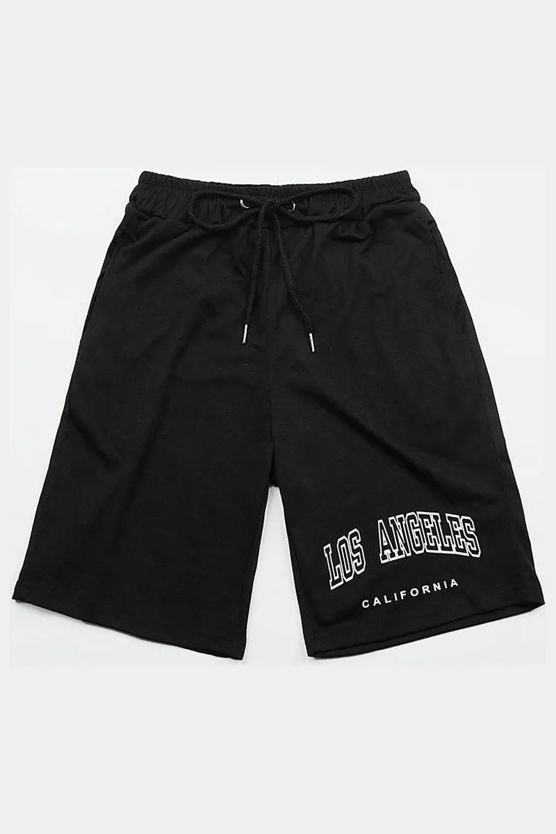 Chill Wear Relaxed Fit WOMEN ELASTIC WAIST BLACK SHORTS