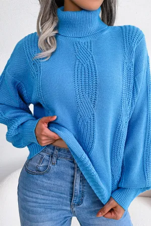WOMEN HIGH NECK SOLID FALL WINTER CASUAL SWEATER Formal Wear