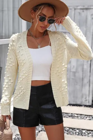 WOMEN OPEN FRONT SHORT CARDIGAN Microfiber Blended Fabric High Thread Count Cotton