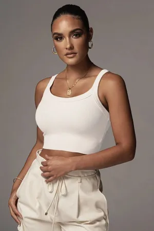 Ventilation Panel WOMEN TIGHT FIT KNIT CROP TANK TOP