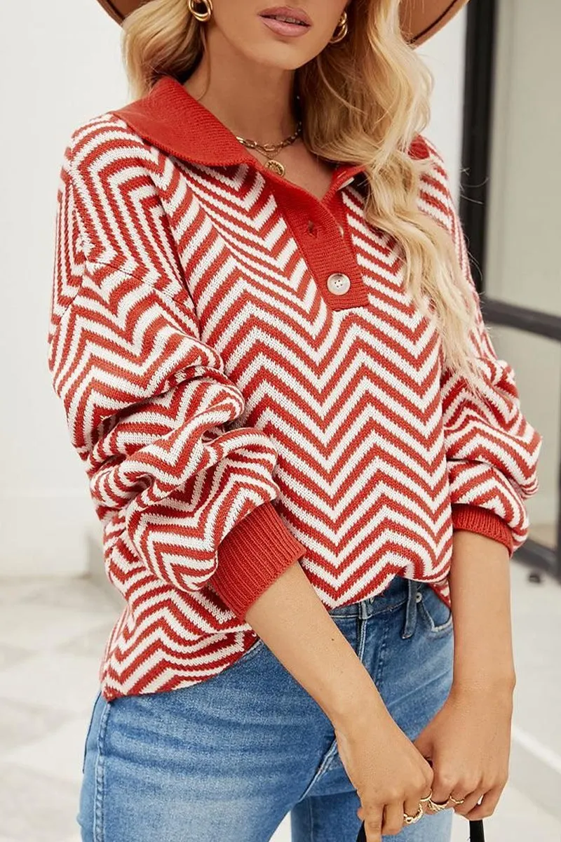OdorResistant Fabric WOMEN V PATTERNED BUTTON V NECK JUMPER TOP