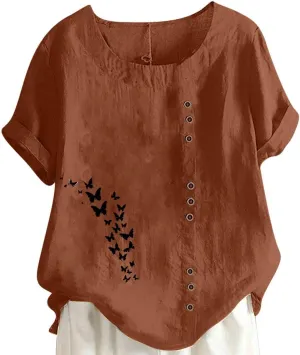 Womens Cotton Linen Tank Tops Cotton Long Sleeved Shirt Loose Embroidered Top 2025 Trendy Summer Retro Embroidered Boho
