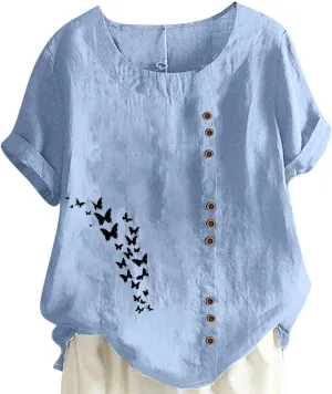 Womens Cotton Linen Tank Tops Cotton Long Sleeved Shirt Loose Embroidered Top 2025 Trendy Summer Retro Embroidered Boho