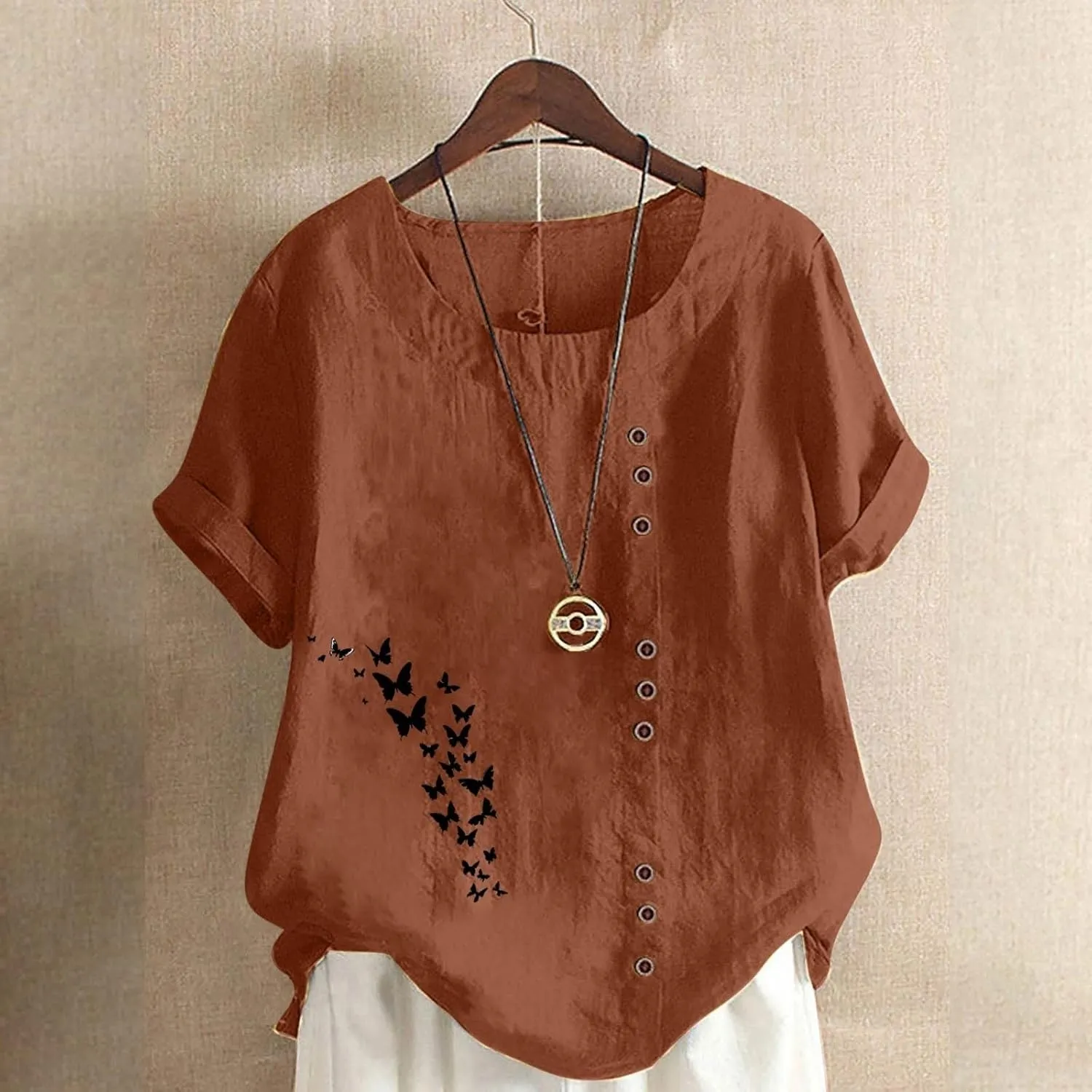Womens Cotton Linen Tank Tops Cotton Long Sleeved Shirt Loose Embroidered Top 2025 Trendy Summer Retro Embroidered Boho
