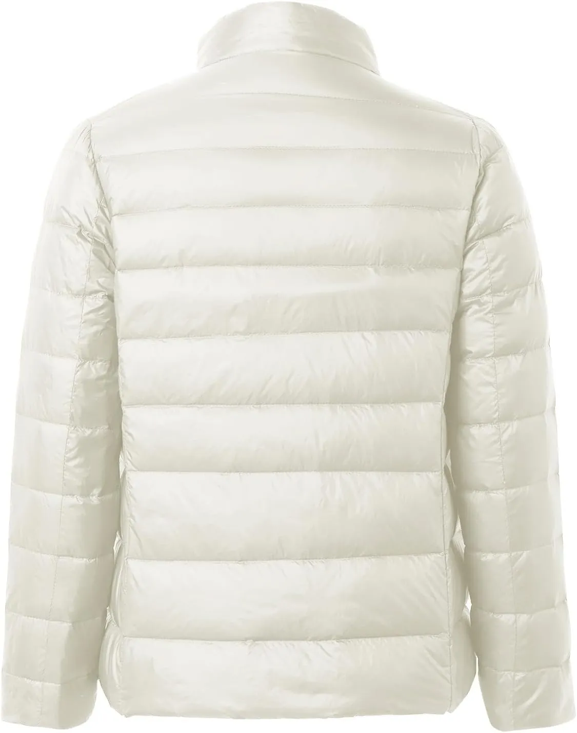 Womens Cropped Puffer Jacket Lightweight Packable Down Coat Casual Warm Zipper Long Sleeve Outwear 2024 Winter Coats