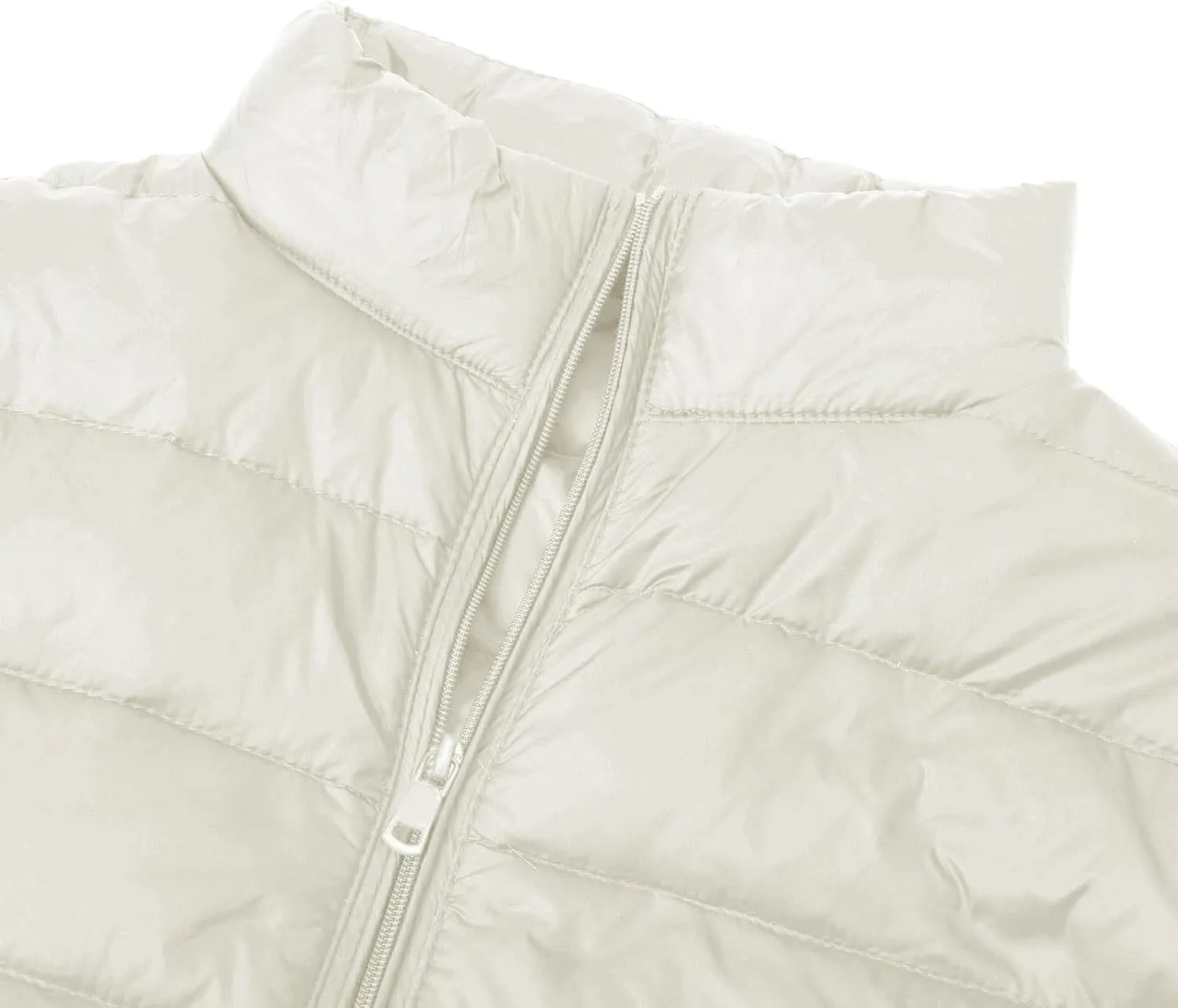 Womens Cropped Puffer Jacket Lightweight Packable Down Coat Casual Warm Zipper Long Sleeve Outwear 2024 Winter Coats