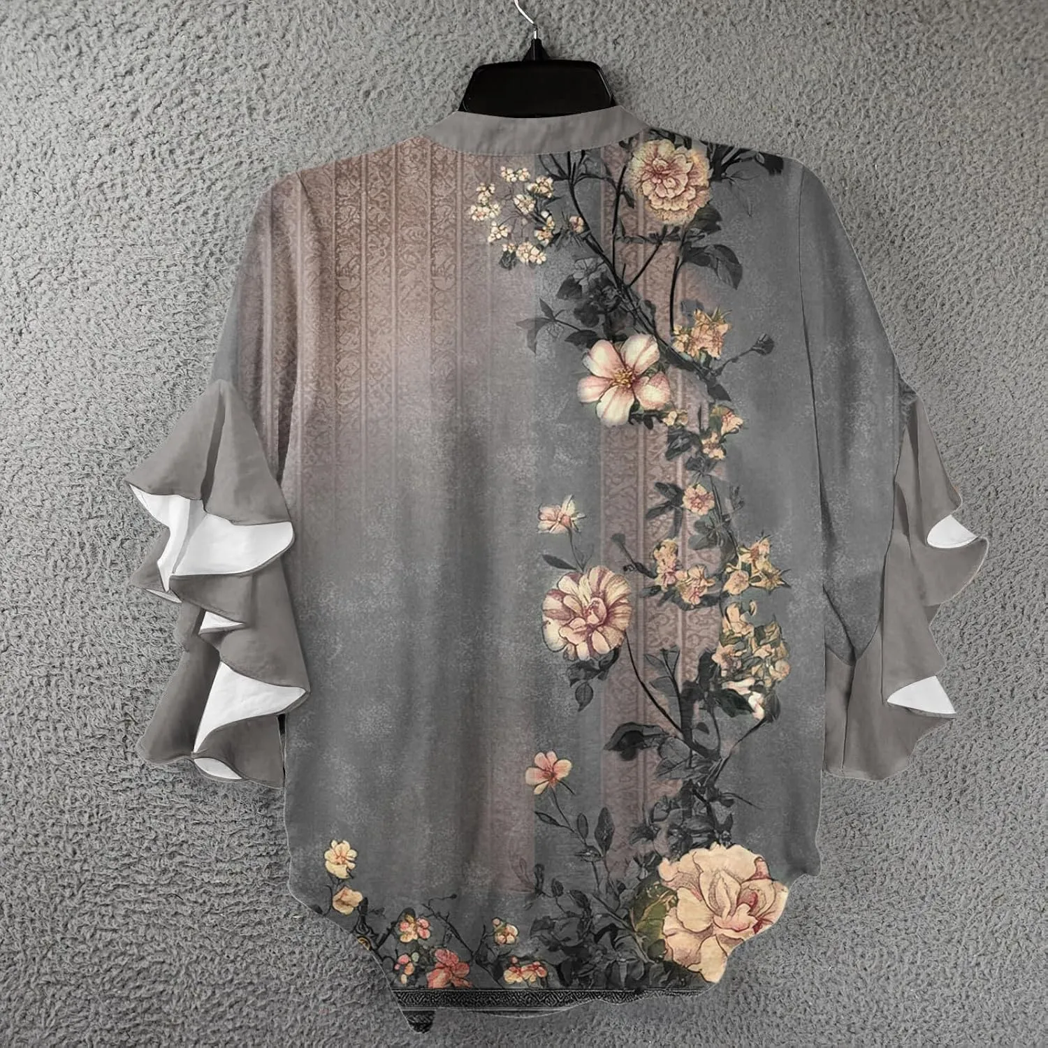 Womens Dress Shirts 3/4 Sleeve Loose Ruffle Summer Tshirt Button Down Henley Vneck Pleated 2025 Tops 1/2 Sleeve Blouse