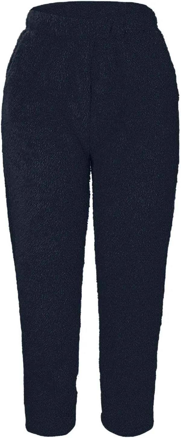 Womens Fleece Pajama Pants Fuzzy Lounge Bottoms Warm Fluffy Sleepwear with Pockets Prime Big Deal Days,Amazon of Prime Big Deal Days