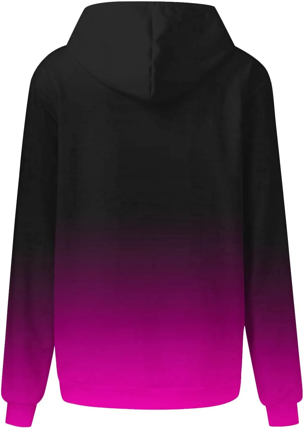 Women's Gradient Color Oversized Sweatshirts Pullover Tops Casual Loose Drawstring Long Sleeve Hoodies Shirts