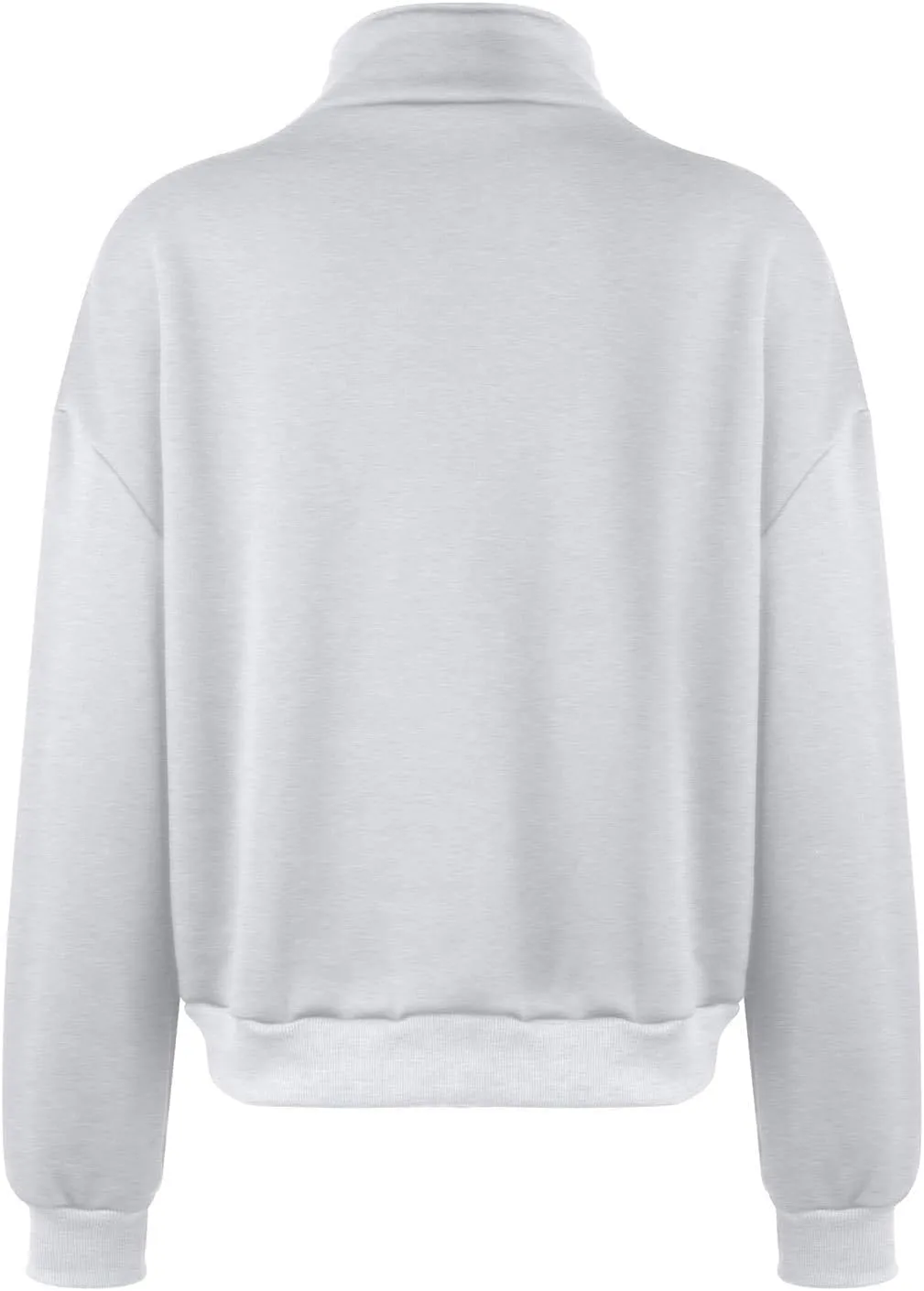 Women's Half Zip Oversized Sweatshirts Long Sleeve Trendy Cropped Pullover Workout Warm Tops with Pockets