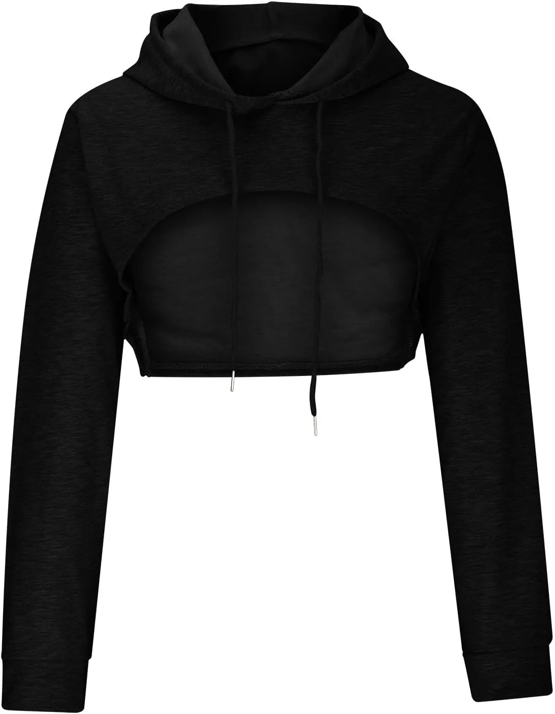 Womens Long Sleeve Crop Tops Hoodies Sweatshirt Cropped Workout Tops Athletic Shirts Fashion Teen Girls Y2k Clothes