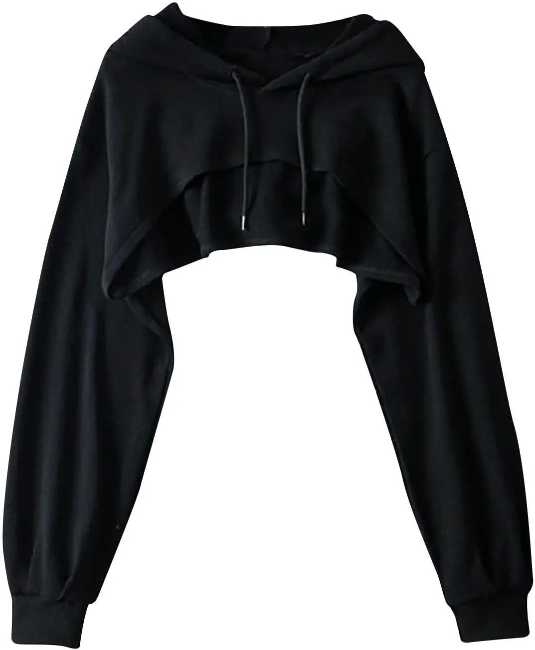 Womens Long Sleeve Crop Tops Hoodies Sweatshirt Cropped Workout Tops Athletic Shirts Fashion Teen Girls Y2k Clothes