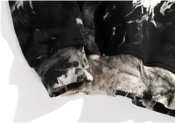 Women's Long Sleeve Printed Hoodie Drawstring Hoodies Tops Tie Dye Printed Pullover Sweatshirts with Pockets