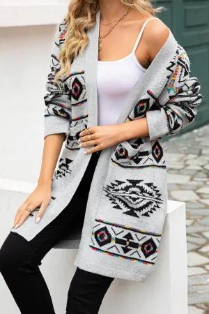 AthleisureInspired WrinkleFree Finish WOMENS OPEN FRONT KNITTED CARDIGAN