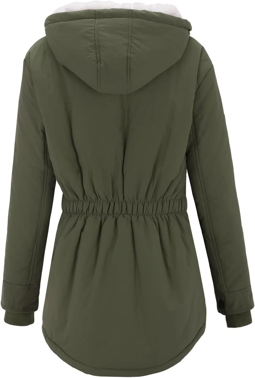 Womens Plus Size Winter Quilted Coat Casual Hooded Lined Fleece Jacket Long Warm Overcoat 2024 Outdoor Travel Outwear