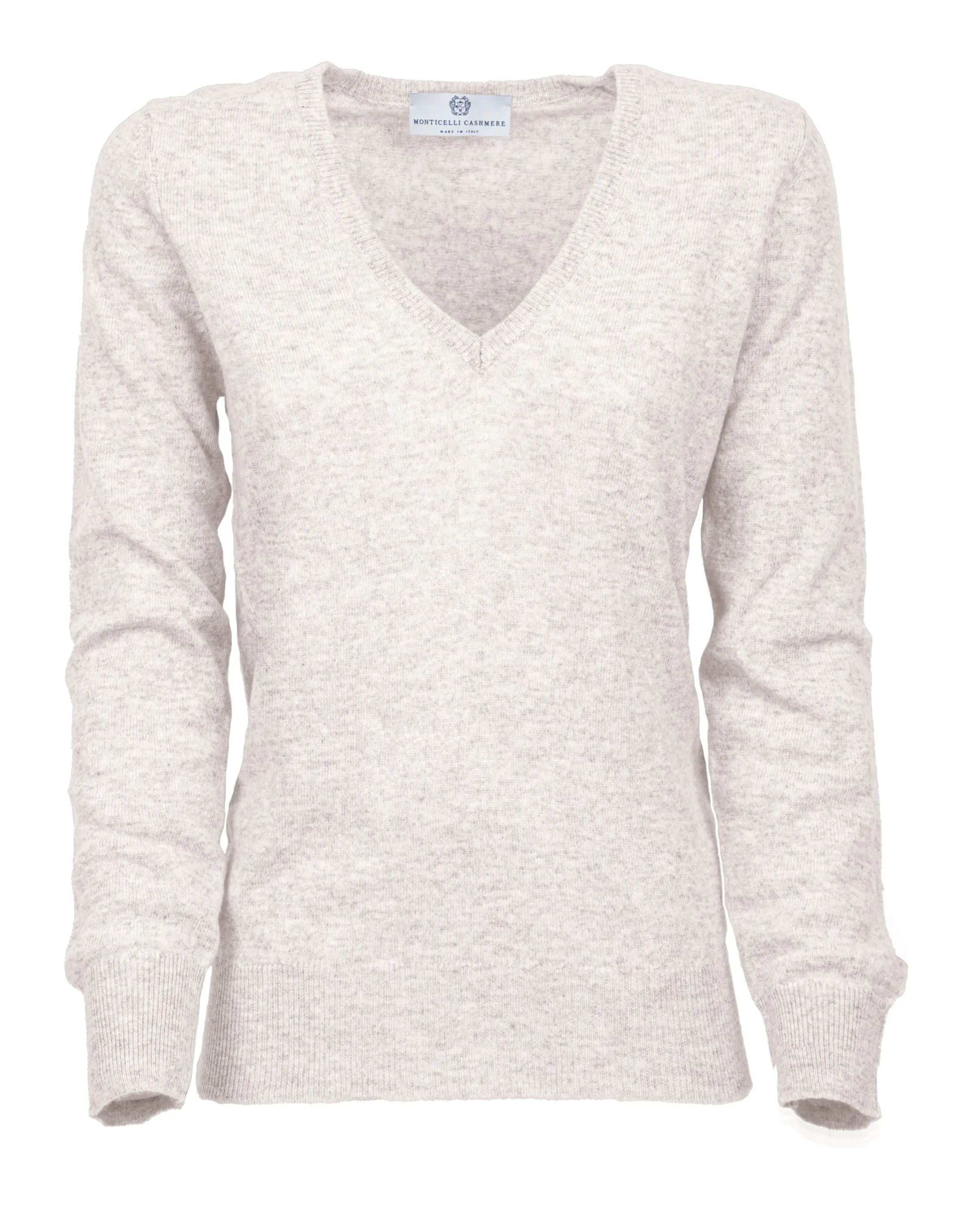 Women's Pure Cashmere V-Neck Sweater Off White