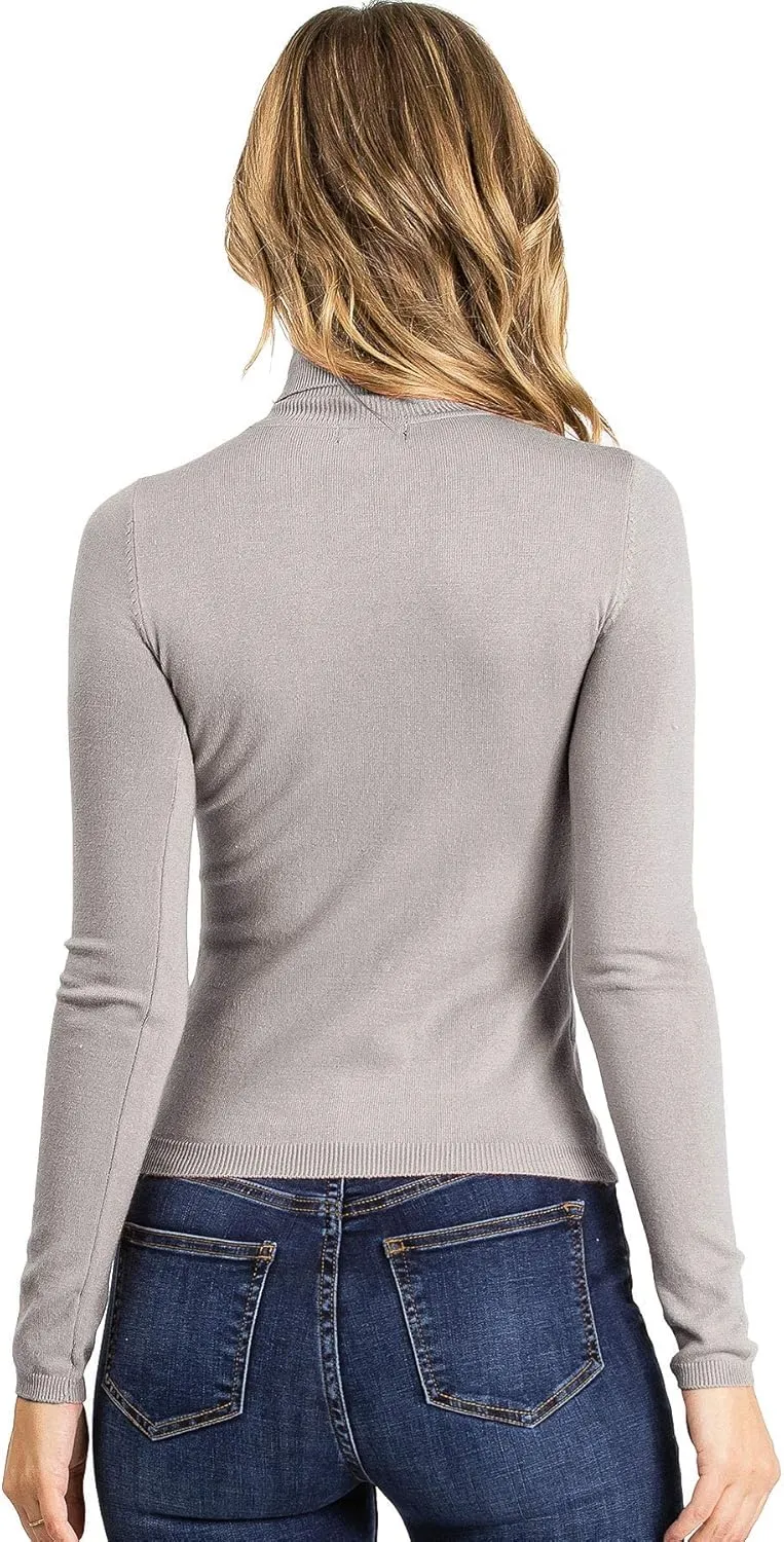 Women's Ribbed Long Sleeve Turtleneck Top