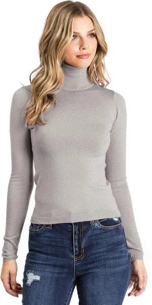 Women's Ribbed Long Sleeve Turtleneck Top