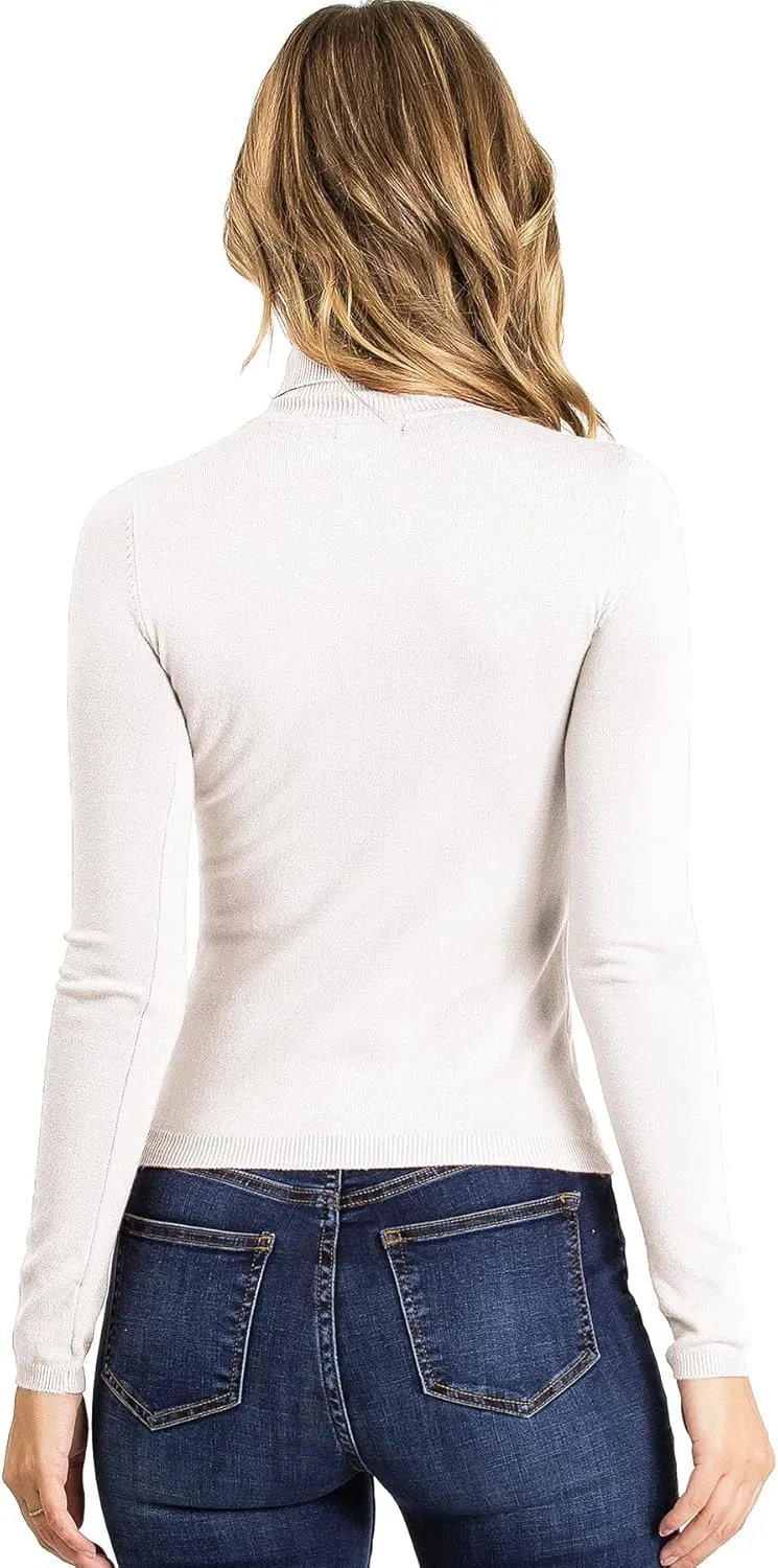 Women's Ribbed Long Sleeve Turtleneck Top