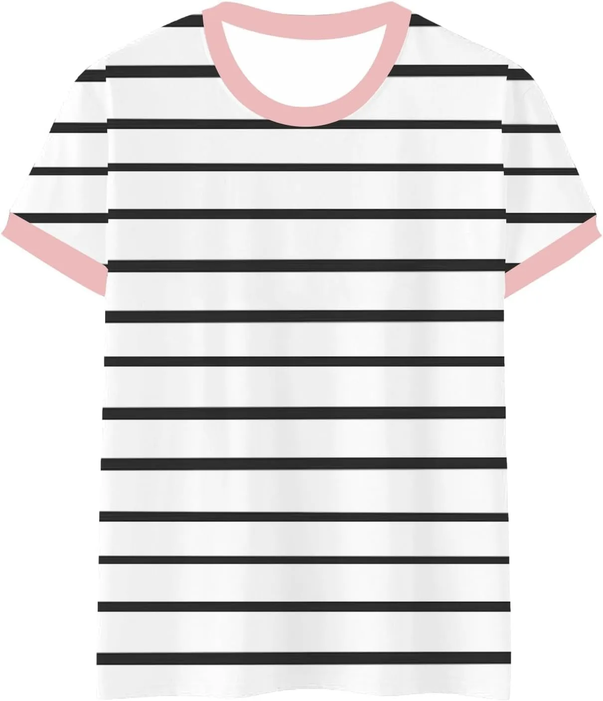Womens Short Sleeve Summer T Shirt Crew Neck Basic Color Block Tee Tops 2025 Causal Loose Fit Shirts