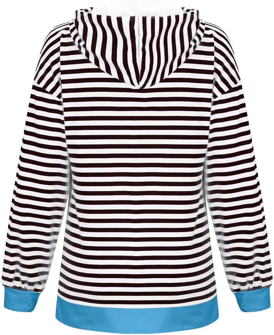 Womens Striped Hoodies Casual Long Sleeve Full Zip Up Hooded Sweatshirt Color Block Fall Fashion Lightweight Jackets