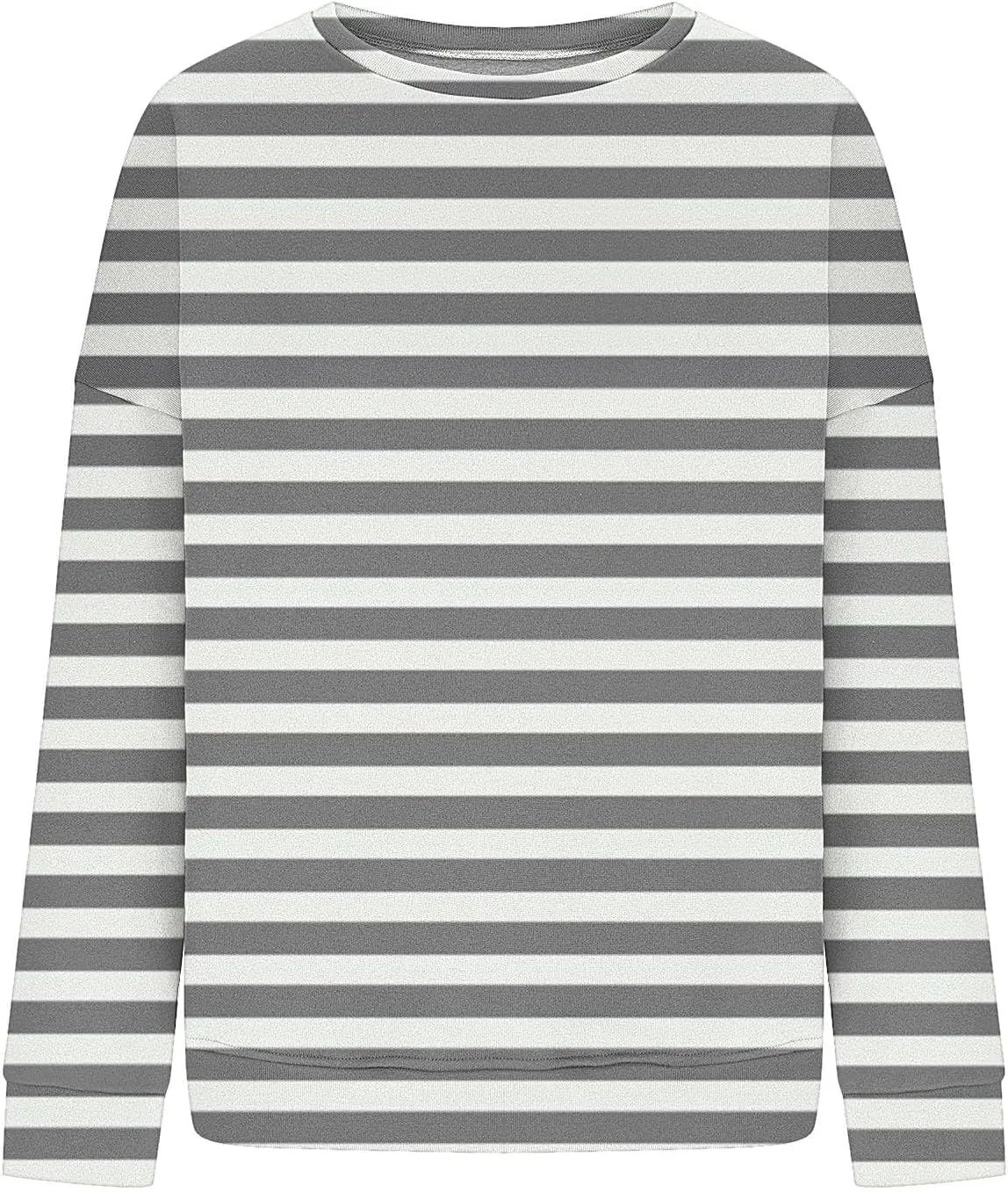 Womens Striped Sweatshirts Oversized Long Sleeve Sweatshirt Causal Loose Crewneck Pullover Tops Trendy Shirts