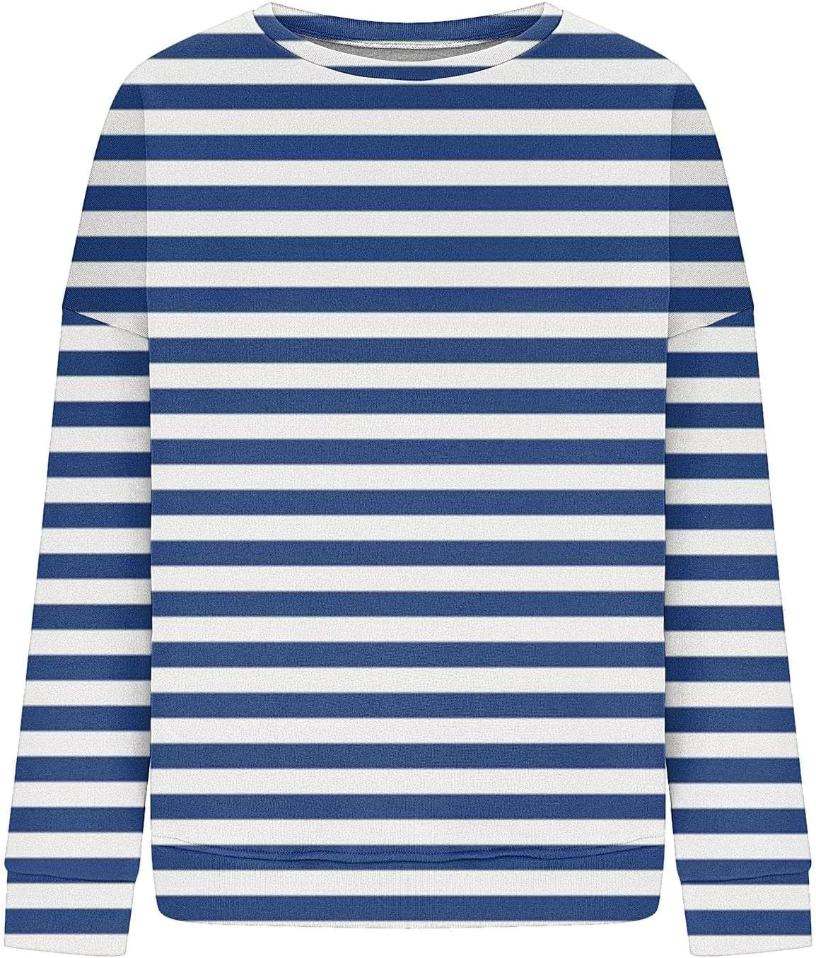 Womens Striped Sweatshirts Oversized Long Sleeve Sweatshirt Causal Loose Crewneck Pullover Tops Trendy Shirts
