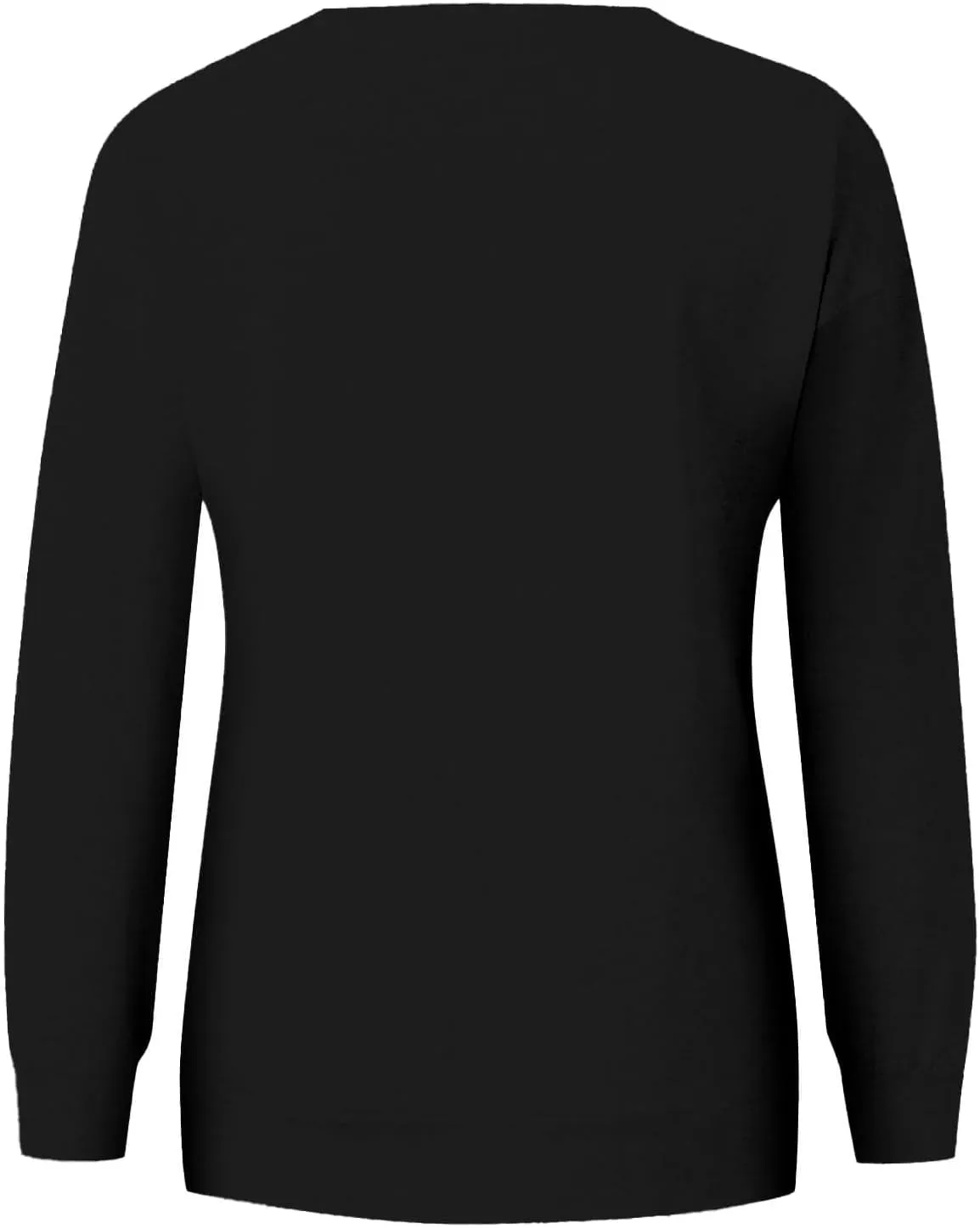 Womens Sweatshirts Halloween Cute Printed Hoodless Round Neck Loose Fit Pullover Hoodies Fall Casual Long Sleeve Tops