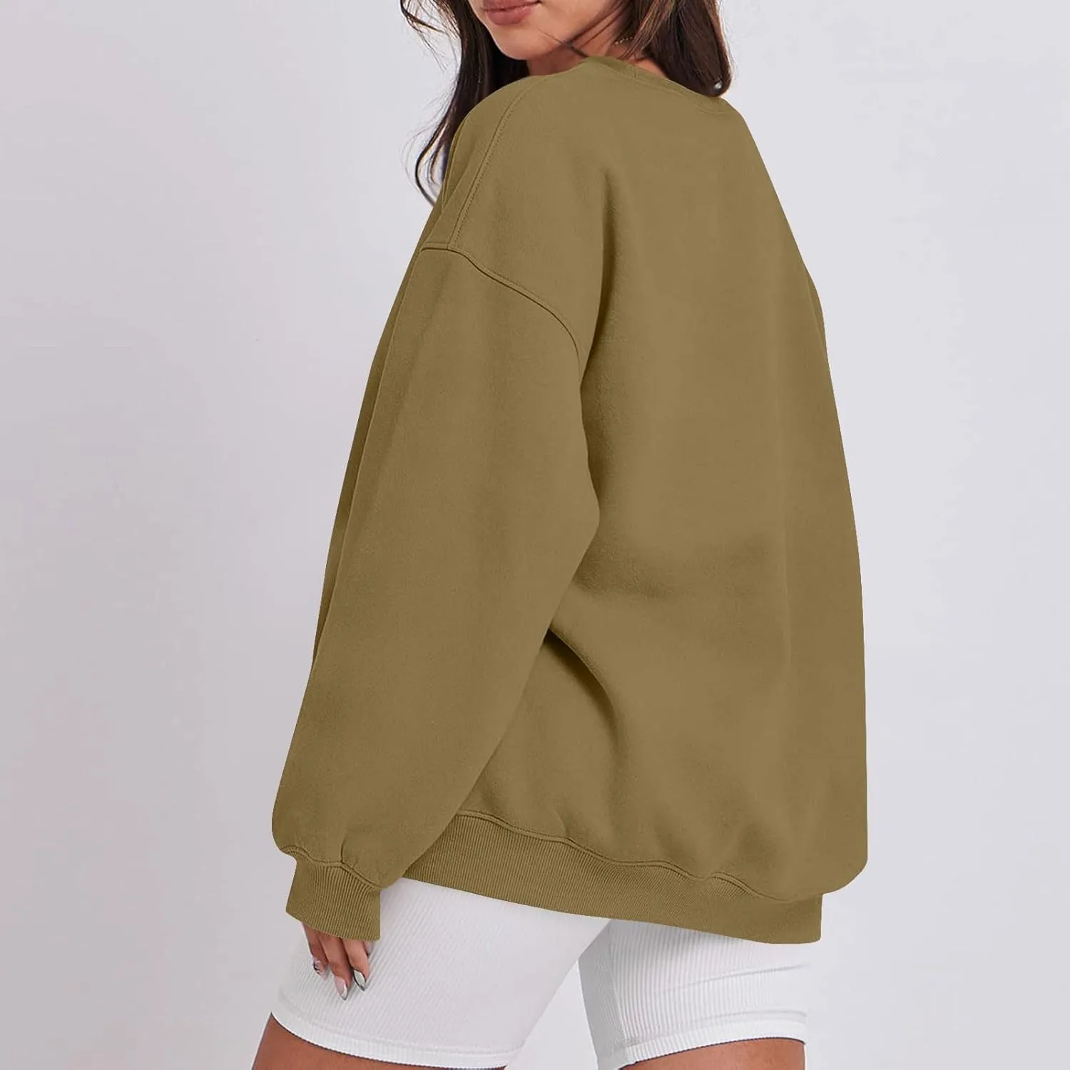 Womens Tops Oversized Crew Neck Sweatshirts Casual Lightweight Printed Outfits Fall Winter Fashion Clothes