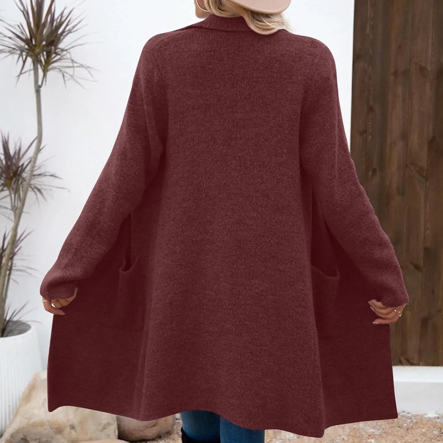 Women's Winter Classic Outwear Casual Thicken Wool Blend Stand Collar Single Breasted Pea Coat Elegant Dress Overcoat
