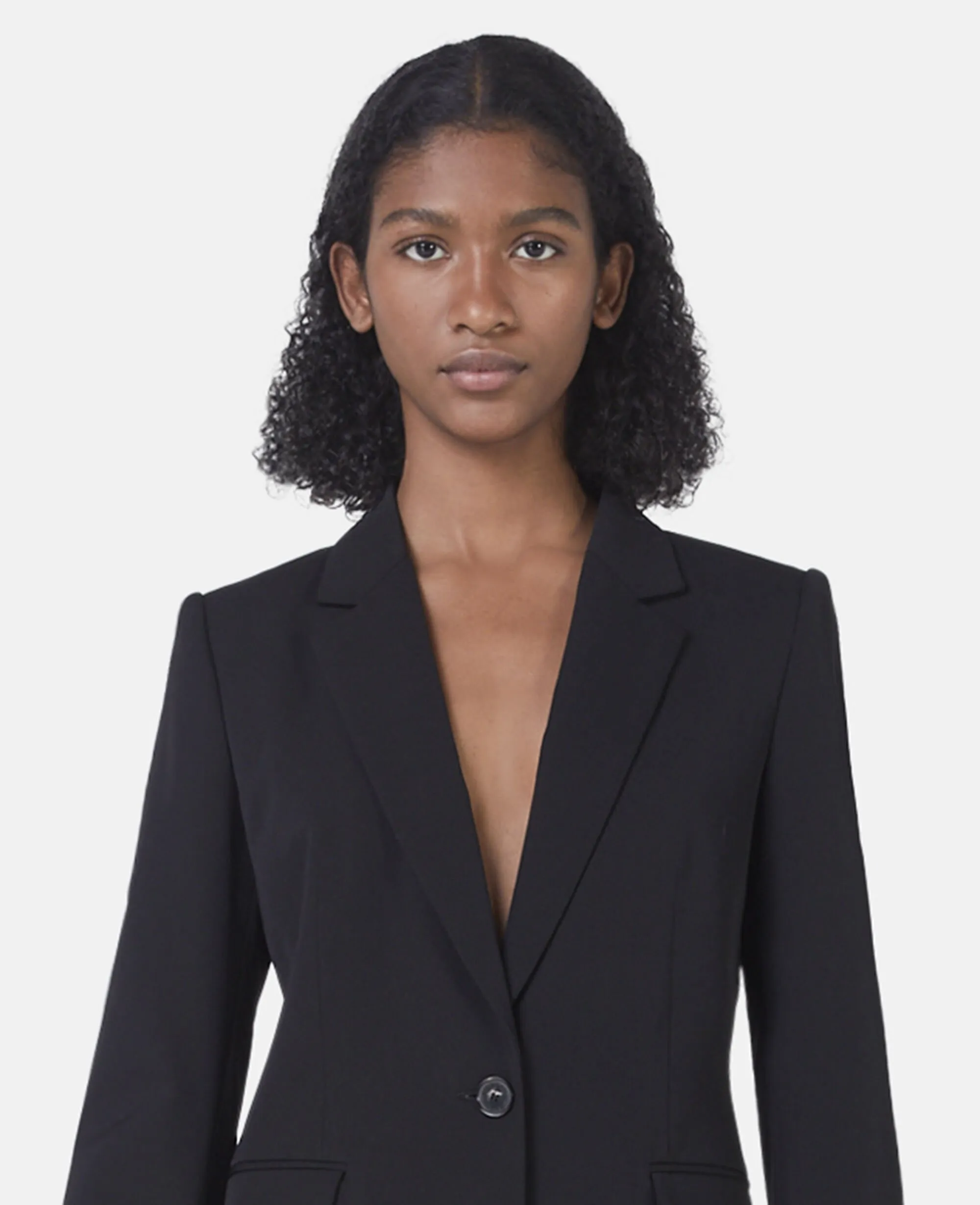 Wool Flannel Slim Fit Boyfriend Blazer