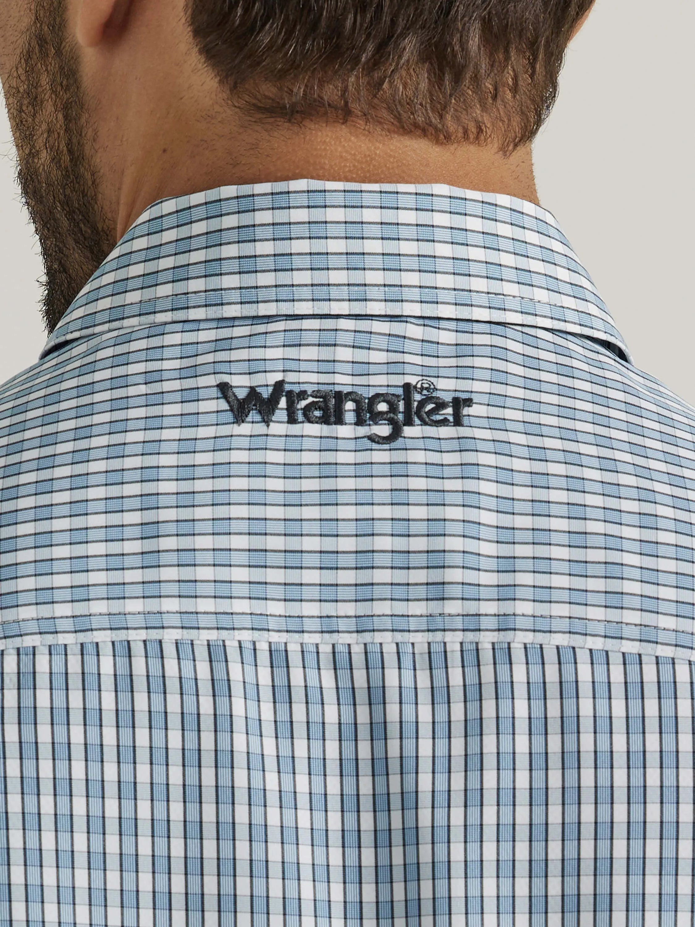 Wrangler | Performance Button Blue Plaid LS Shirt