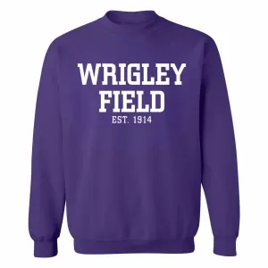 Wrigley Field Est. 1914 Northwestern Purple Core Crewneck Sweatshirt