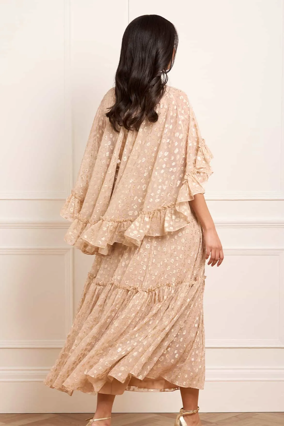 Harper Lurex Cape Ankle Gown Relax Motion