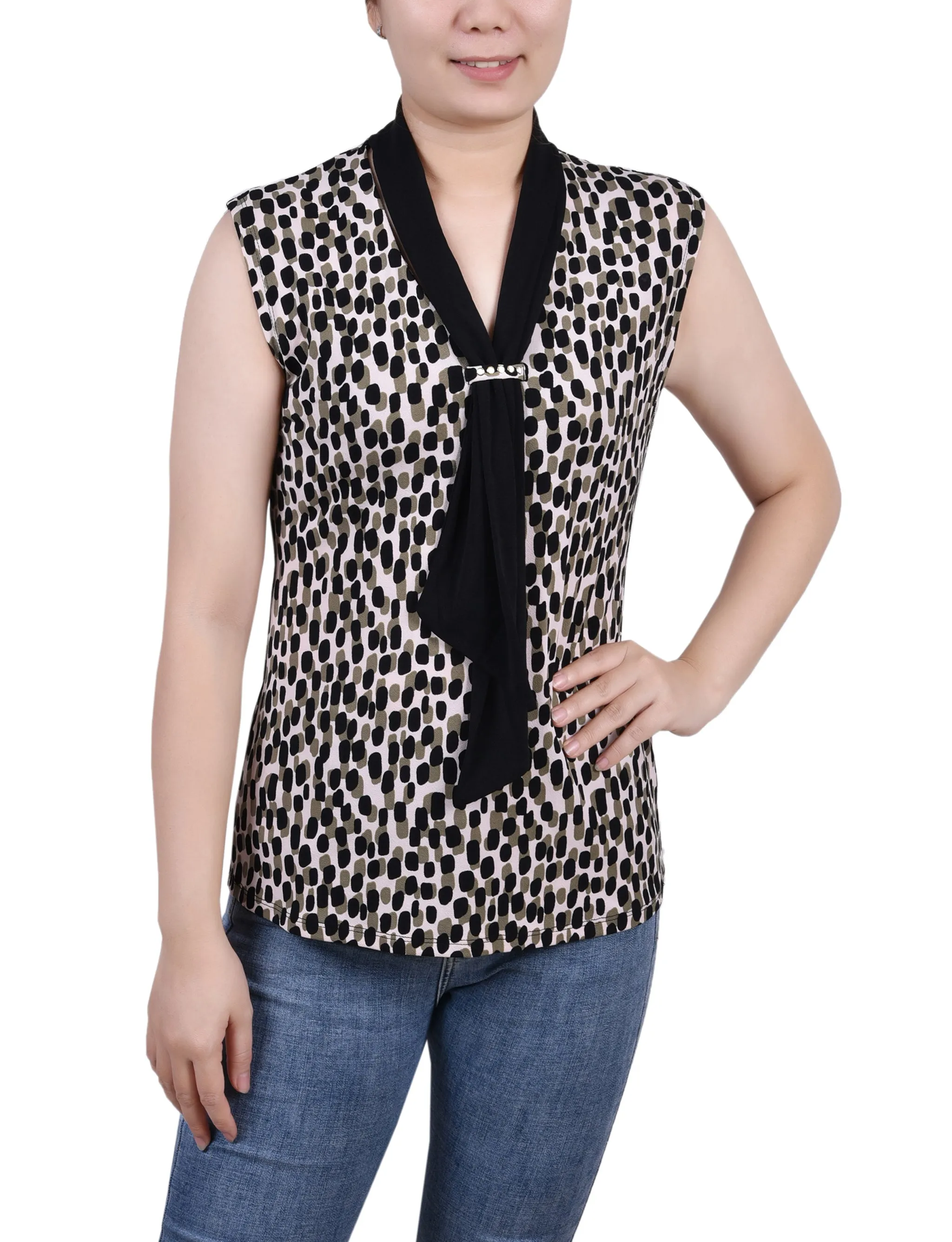 Petite Sleeveless Scarf Top Convertible Design AdvancedAirflowChannels