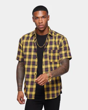XXIII Indre Plaid Button Up Shirt Yellow